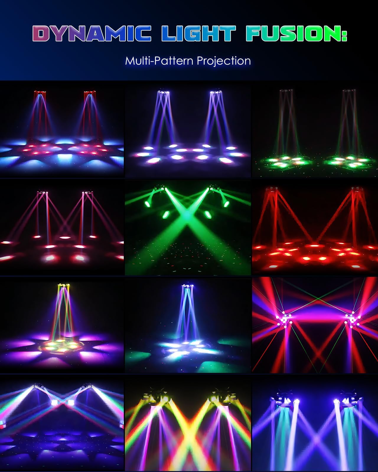 Tête mobile pour DJ 150W RGBW 6 bras faisceau & LED œil d’abeille