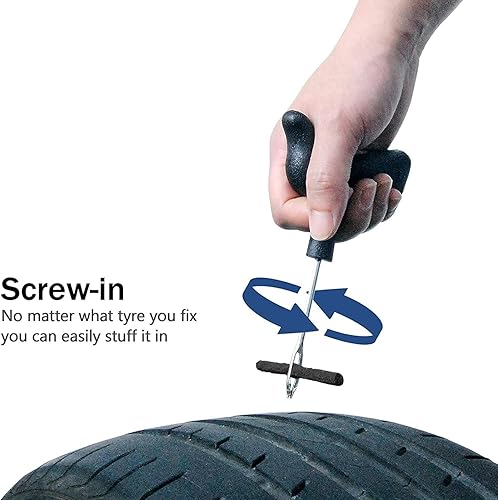 Miniatura 4 de PINKJOY Cuerdas de reparación de neumáticos, 90 piezas de 4 pulgadas de longitud, tapones de reparación de neumáticos para neumáticos todoterreno
