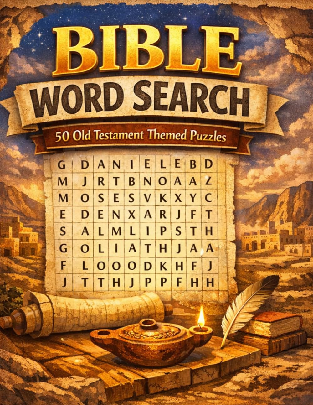 Bible Word Search: 50 Old Testament Themed Puzzles