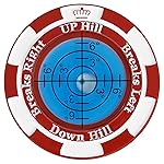 SlopeMaster ProGreen Reader - Golf Ball Marker with High Precision Green Reading Aid Golf Accessories for Men Women (Red&SkyBlue)