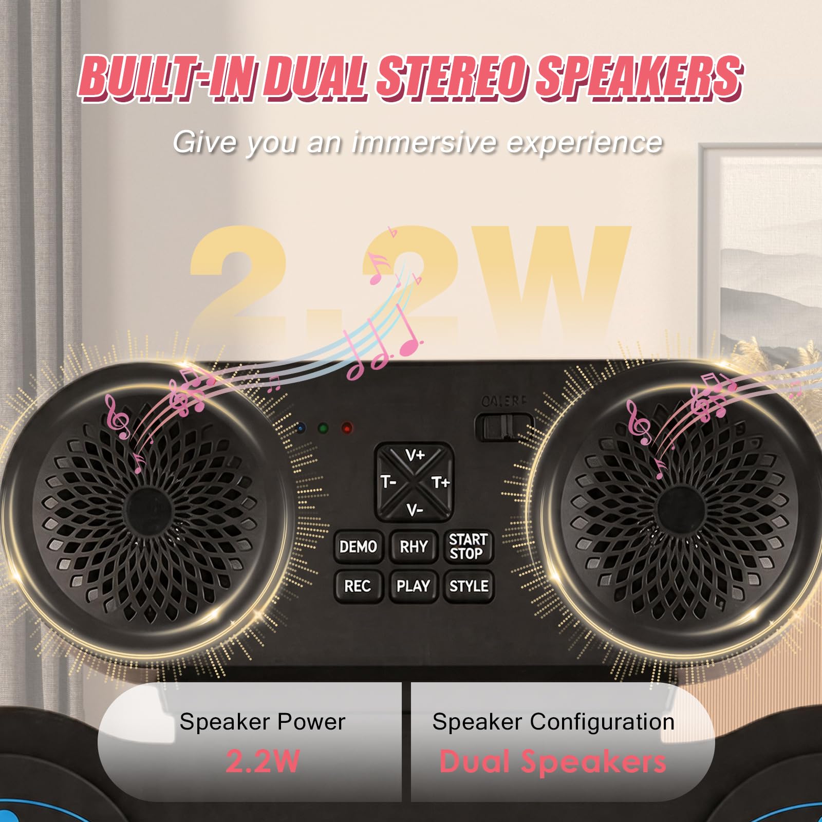 Batería electrónica plegable con 7 almohadillas, batería electrónica portátil con baquetas y altavoces dobles, ideal para niños y principiantes como regalo de cumpleaños o idea de regalo