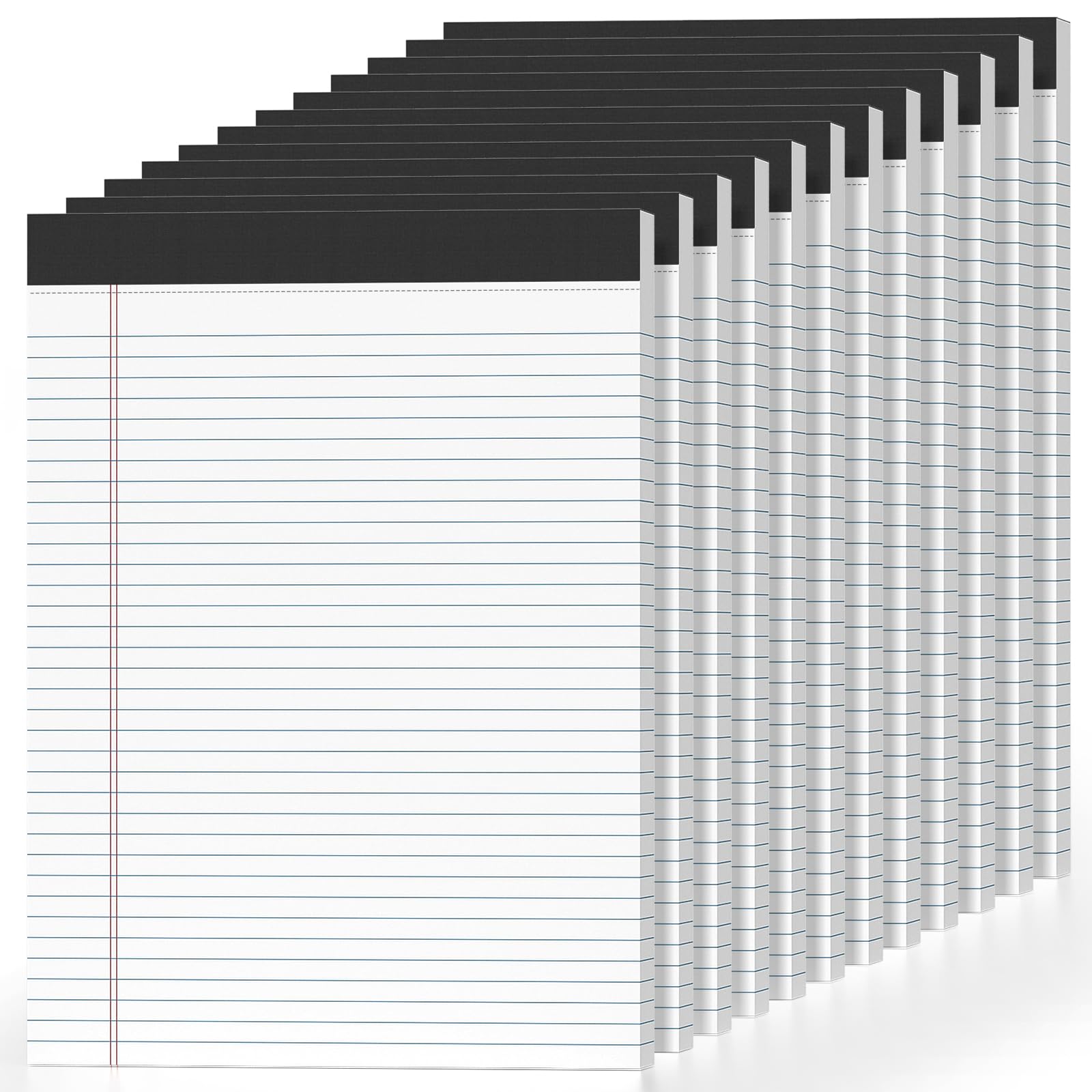 Bloc de notas rayado universitario con 12 blocs legales microperforados 8