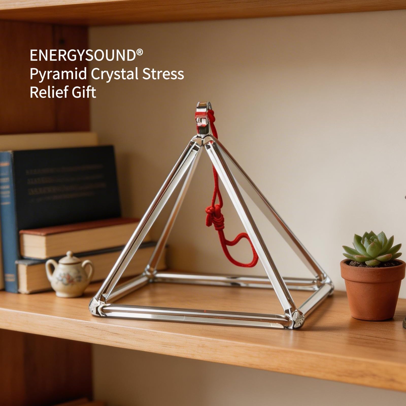 ENERGYSOUND Piramide canto al quarzo curativo, cristallo trasparente, 10,2 cm