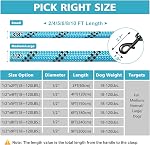 Rttochfy Dog Leash Heavy Duty - 2/4/5/6/8/10 Foot Rope Leash with Comfortable Padded Handle and Reflective - Puppy Training Leash for Small Medium Large Breed Dogs - (1/2" x5 FT, Blue)