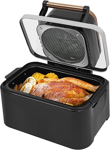 Freidora de aire grande, freidora de aire digital de 12.68 cuartos de galón con temporizador y temperatura ajustables, 6 modos preestablecidos,