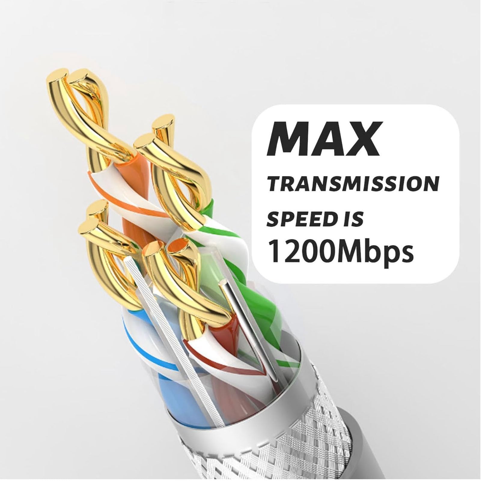 Cocoarm Cable de Extensión Satelital de Caucho y Cobre Rojo Cable de Repuesto Hembra RJ45 Transmisión Estable de 1200 Mbps Fácil Configuración para Antena Parabólica Gen 2 Uso en el Hogar y la