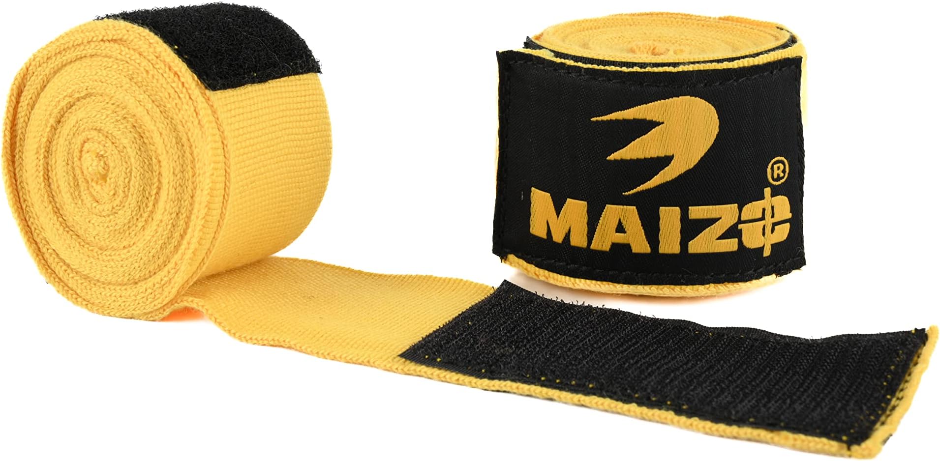 Maizo Stretchable Support Hand wrap, Workout/Boxing & Punching Great for MMA, Muay Thai, Martial Arts, Wrist Support for Adults (180, Yellow)