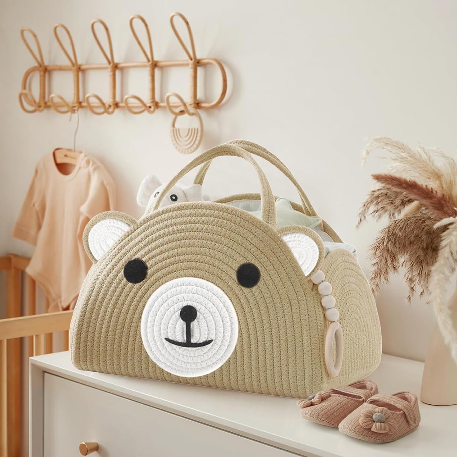 Baby Diaper Caddy Organizer, Baby Gift Basket, Large Storage Basket