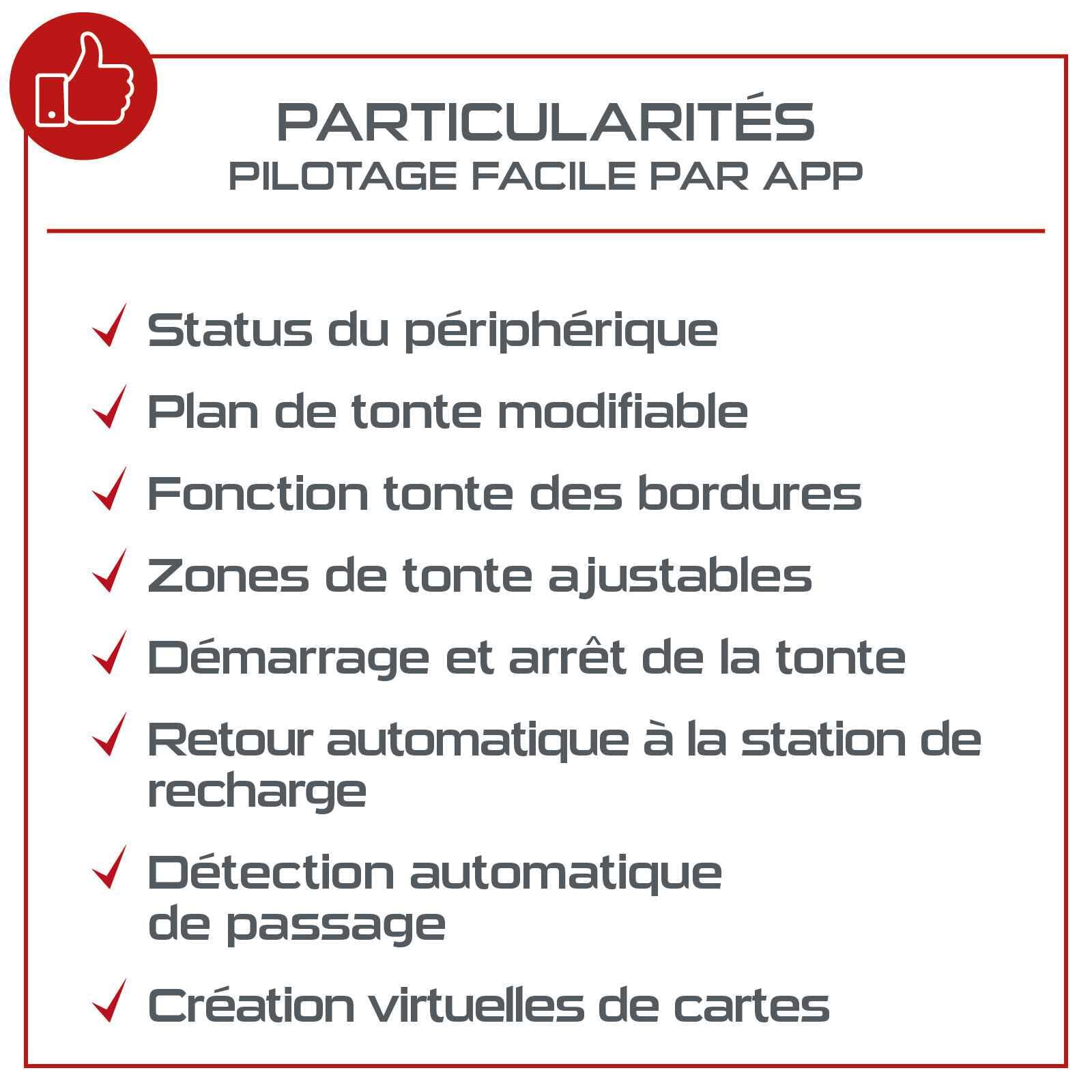 Practixx Robot Tondeuse PX-RRM-2000Wi – Jardins Jusqu’à 2000 m² – Largeur de Coupe 22 cm – Hauteur de Coupe 2 à 6 cm – B — vue 3