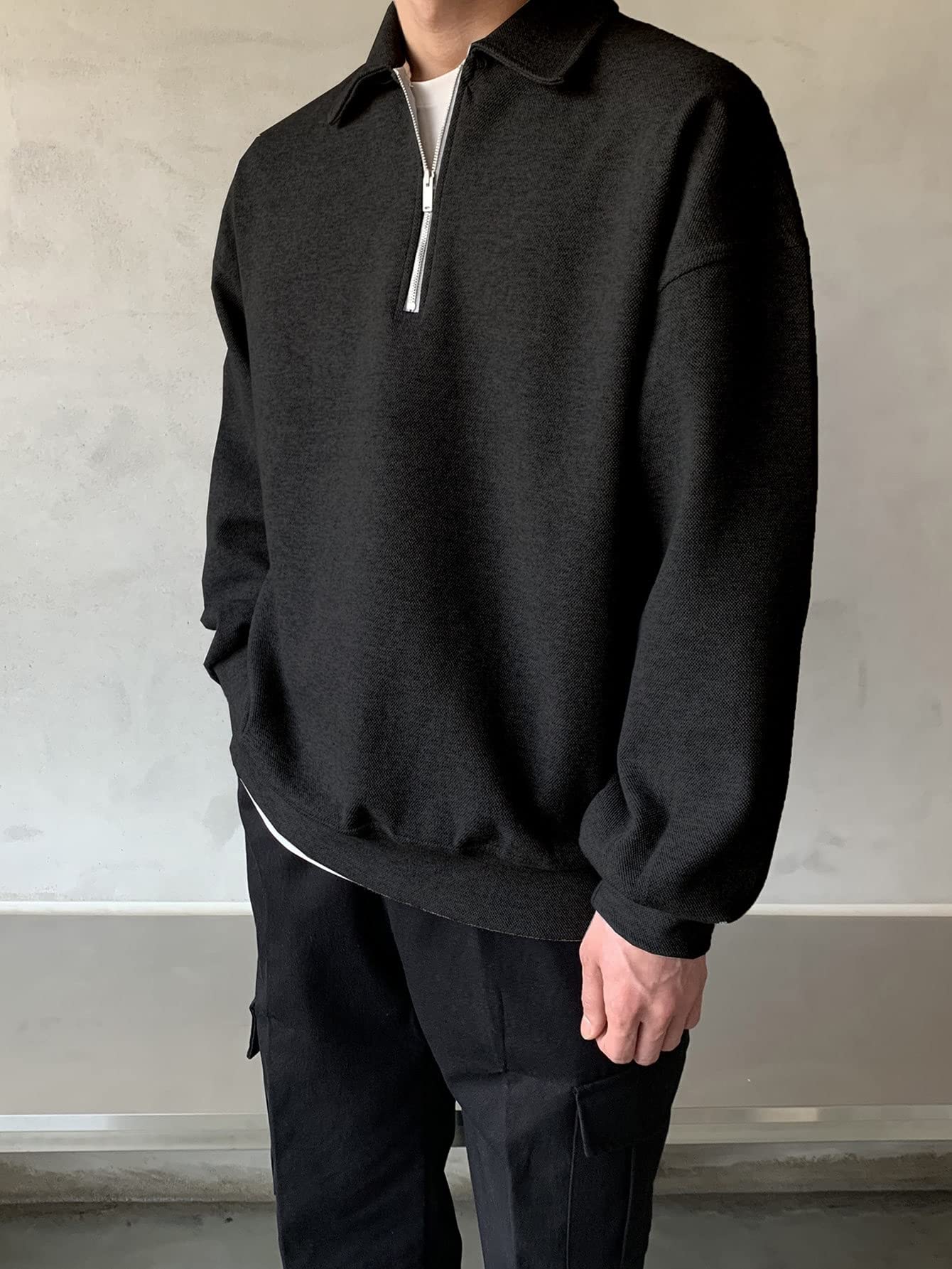 TAGDO Bluza męska Solid Oversize