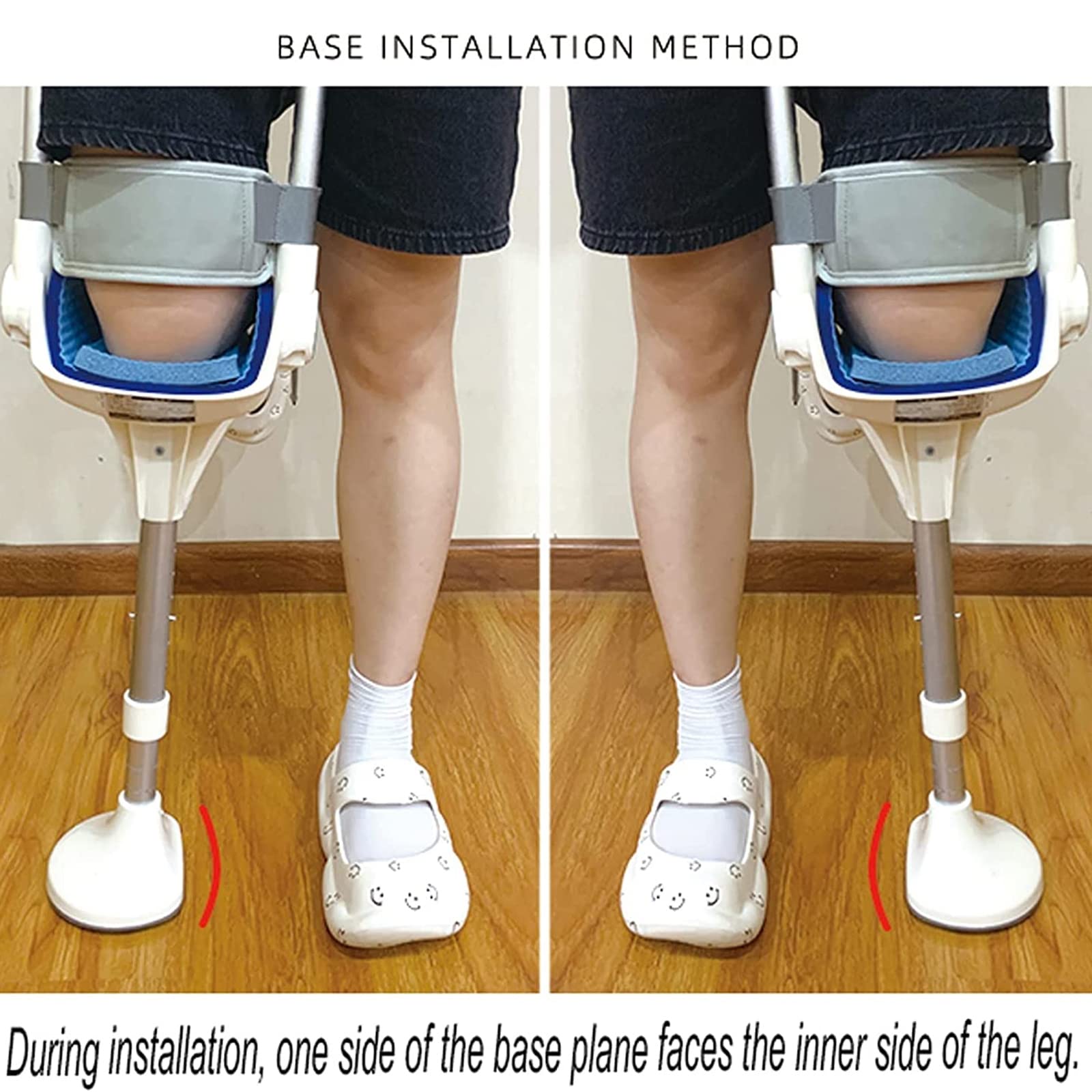 aide à la rééducation, Béquille de genou indolore, déambulateur monojambe réglable en hauteur–Alternative idéale aux fractures la cheville