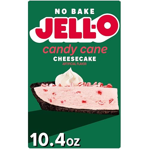 Jell-O No Bake Candy Cane Cheesecake Artificially Flavored Dessert Kit