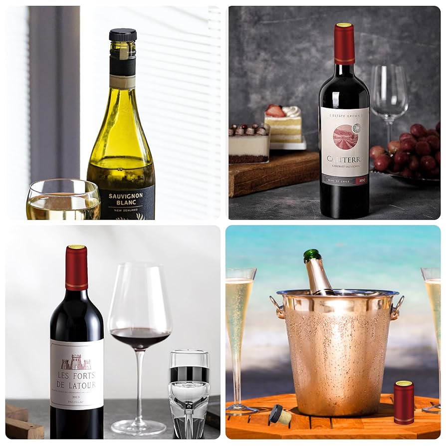 Amazon | PVC熱収縮カプセル100個 ワインボトルコルクストッパー