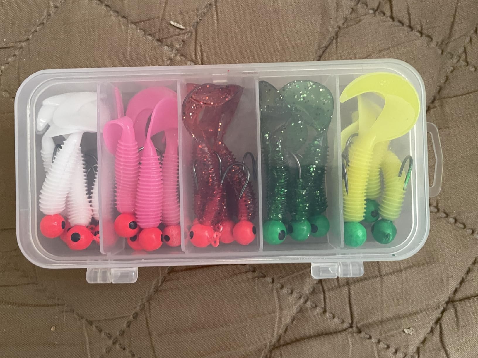 20Pcs Soft Swimbait Lures Set - 3.5g Artificial Plastic Fishing Baits ...