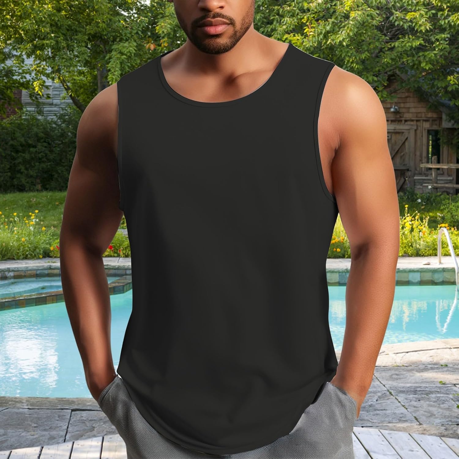 Shunking Athletic Tank Tops for Men Racerback Tank Tops | home workouts,outdoor running,basketball,jogging,muscle building,bodybuilding,weekend sports,athletic training,summer casual