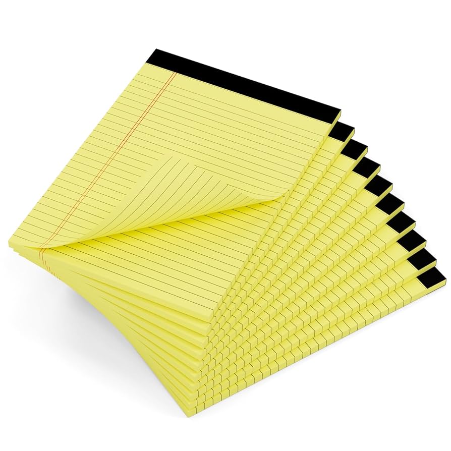 Writer Premium Bond Pad Ruled A4, 50 Leaf, 2 Sides Yellow - Pack