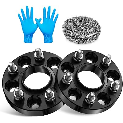 BDFHYK 5x108mm Wheel Spacers 1 inch 5x4.25 Hubcentric Wheel Spacer Compatible with Ford Fusion Jaguar F-Type XKR XF XJ Lincoln Mercury Volvo, 5 Lug M12x1.5 & 63.4mm Hub Bore, Set of 2