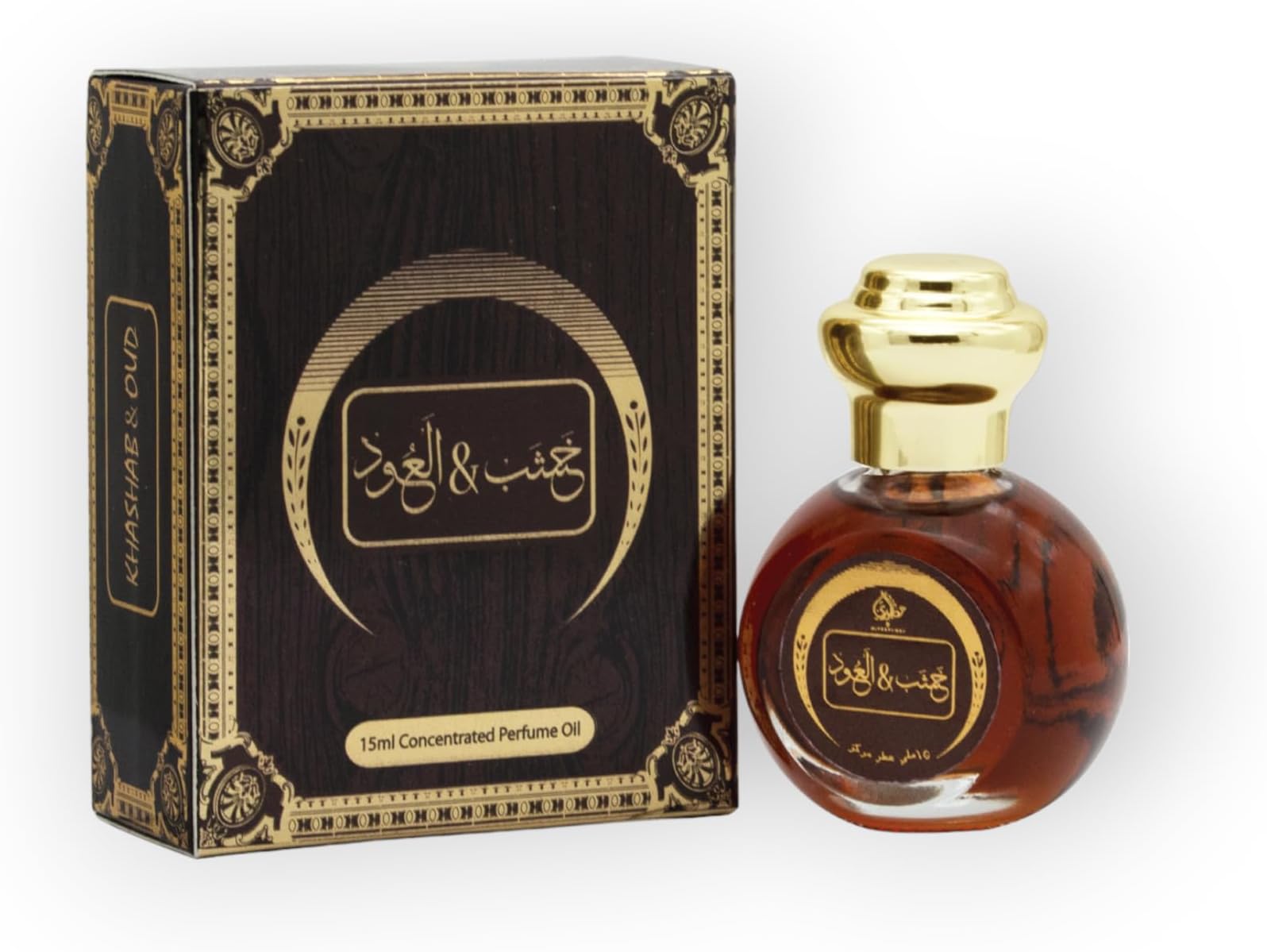 My Perfumes KHASHAB & OUD from ARABIYAT Non Alcoholic Concentrated Perfume Oil or Attar for Men and Women, 15ml