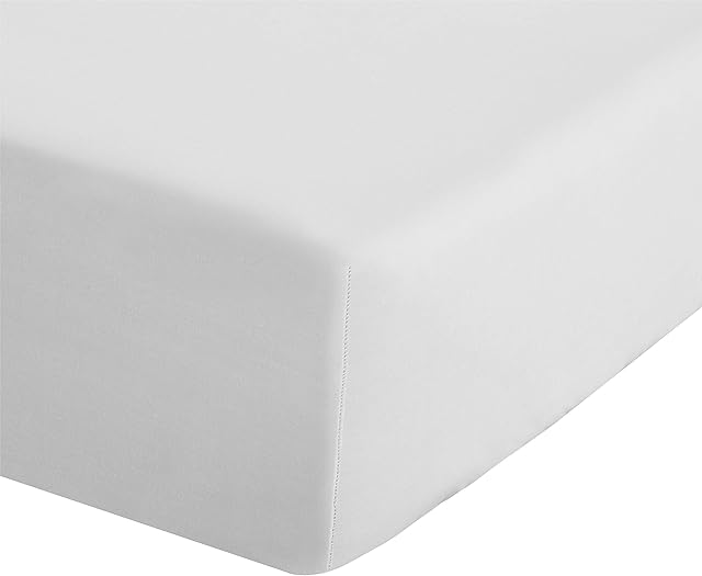 Catherine Lansfield Easy Iron Percale Single Fitted Sheet White