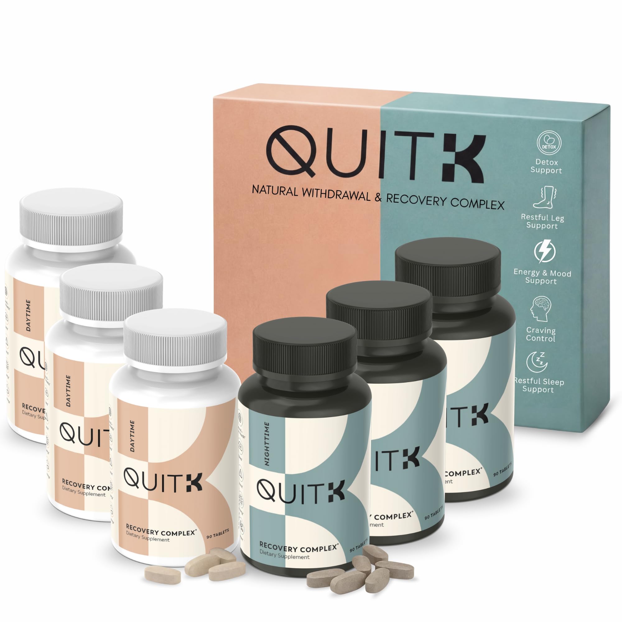 Recovery Complex Withdrawal and Detox Support - Sleep, Energy, Stress, Mood, & Craving Support – Magnesium Glycinate, Ashwagandha, GABA, L-Theanine, Agmatine & More — Amazon image 9