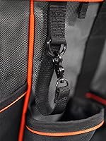 Vista 7 de MELOTOUGH 14 inch Supply bag Open Top Tote tool bag Tool Organizer bag with shoulder strap for Cleaner, Contractor, HVAC (Gray)