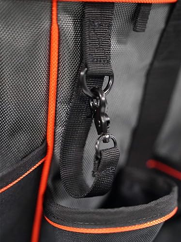 Miniatura 7 de MELOTOUGH Bolsa de suministro de 14 pulgadas Bolsa de herramientas con parte superior abierta Bolsa organizadora de herramientas con correa para el