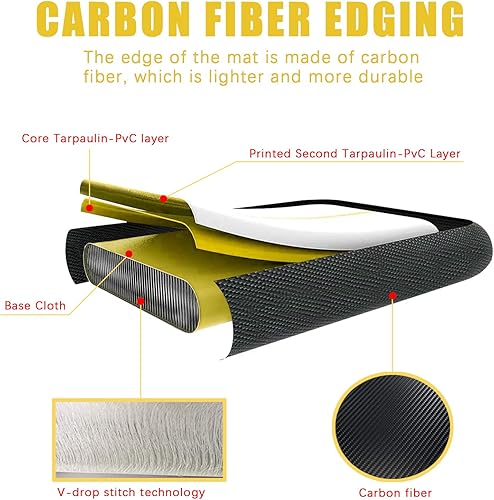 Miniatura 119 de AKSPORT - Colchoneta inflable para gimnasia, con bomba de aire, para el hogar, acrobacias, gimnasio, entrenamiento, animación, parkour, playa, Negro