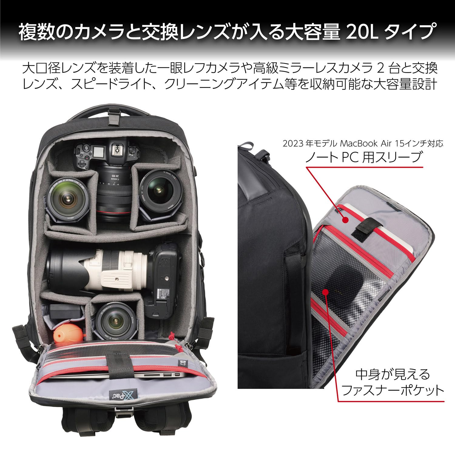 Amazon | [ハクバ] Amazon.co.jp限定 HAKUBA カメラバッグ GW-PRO  
