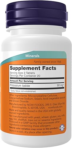 Miniatura 2 de NOW Supplements - Yoduro de potasio 30 mg, suplemento alimenticio, libre de OMG verificado, 60 tabletas