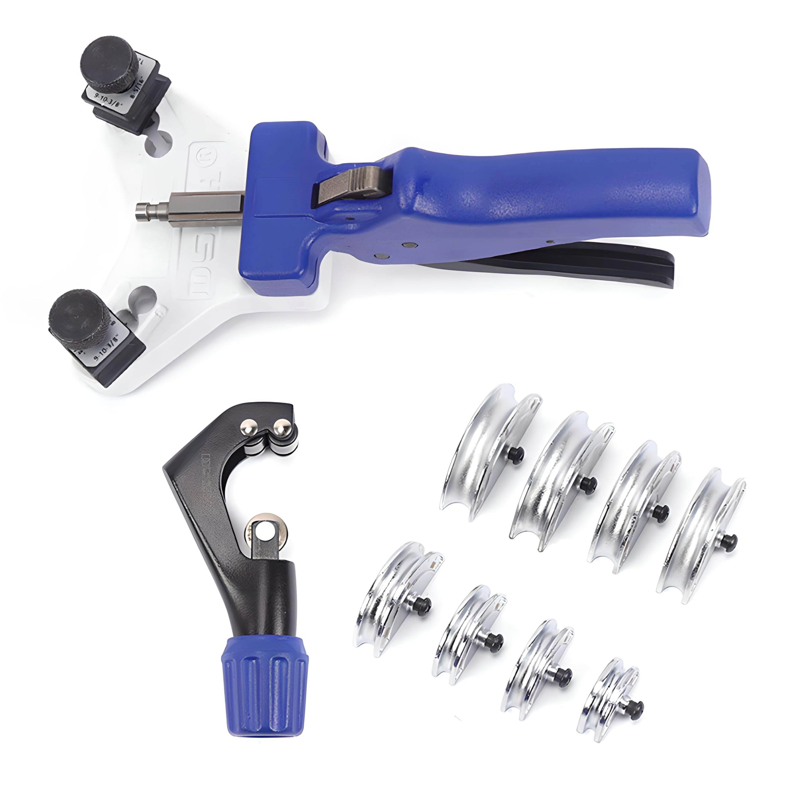Zestaw giętarek do rur 6-12 mm, ręczna giętarka do rur miedzianych, kąt 0-90 stopni, z obcinaczem 4-28 mm, do rur miedzianych/aluminiowych