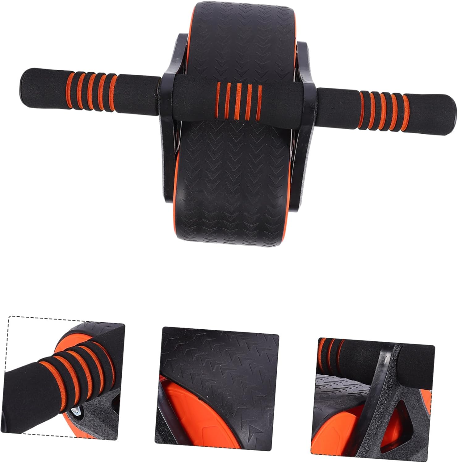 Mikinona Automatic Rebound Abdominal Roller Wheel for Core Workout Exercise Ab Wheel with Knee Pad Home Gym Fitness Equipment for Strengthening Back Sides Smooth Forward Back Movement