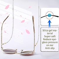 Vista 2 de Cadena multifuncional para gafas elegante soporte para gafas, collar y cordón para máscara para mujeres de moda