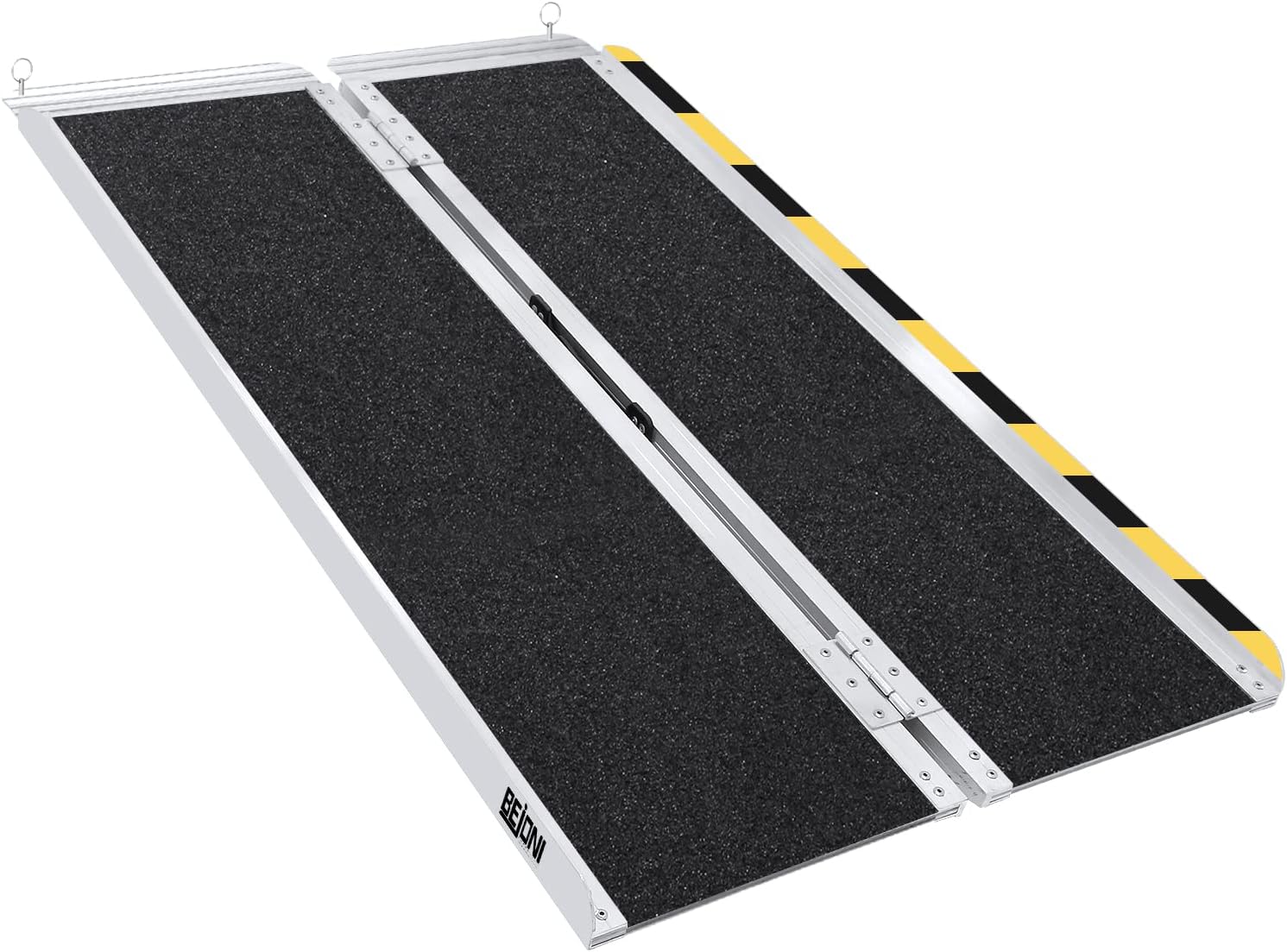 BEJONI 4FT Aluminum Wheelchair Ramp, 600 lbs Capacity, Non