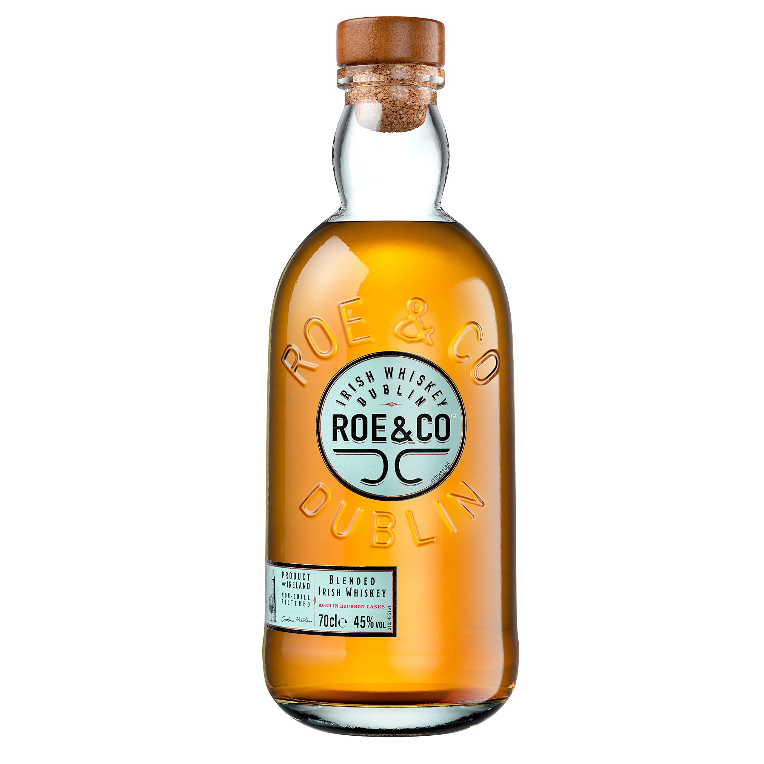 Roe & Co 106 Blended Irish Whiskey, Preisgekrönter Besteller aus Irland, Geschenkidee, 45% Vol, 700ml Einzelflasche