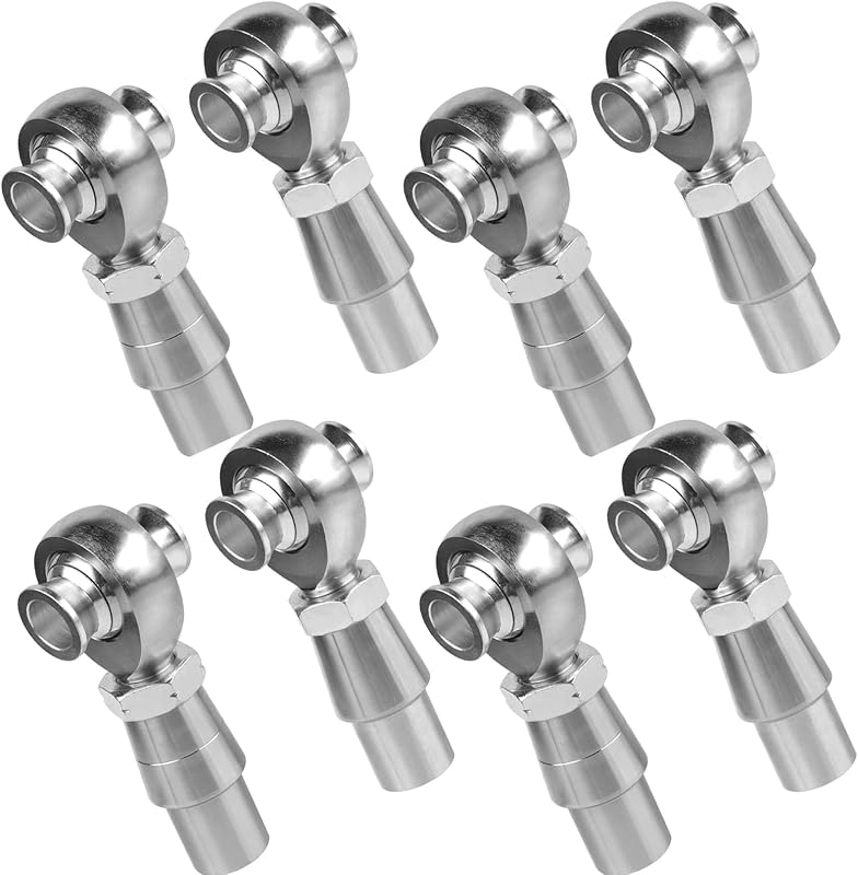Kit de terminais rotulares Heim Joint 3/4" GaiRen para suspensão e direção, rosca direita e esquerda – 4 pares