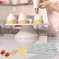 Vista 8 de Qivine Moldes de silicona para alimentos, moldes pequeños para hornear, formas de silicona para horno, 5 moldes de fondant para decoración