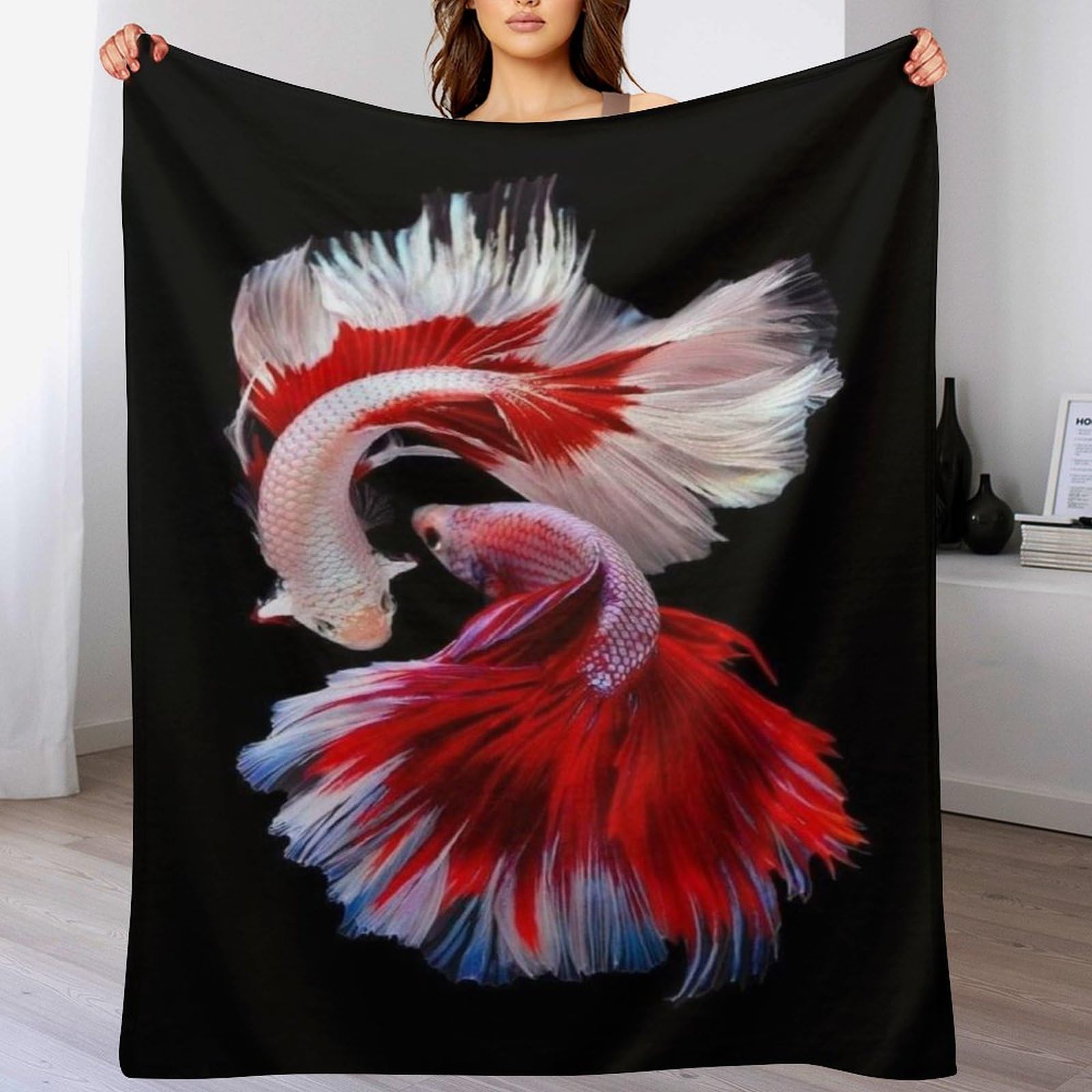 Couverture polaire anti-froid flanelle douce poisson lit et canapé 140x180