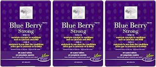 New Nordic Blue Berry Strong | Eye & Vision Support | Lutein & Bilberry Supplement | 60 Tablets (Pack of 3)