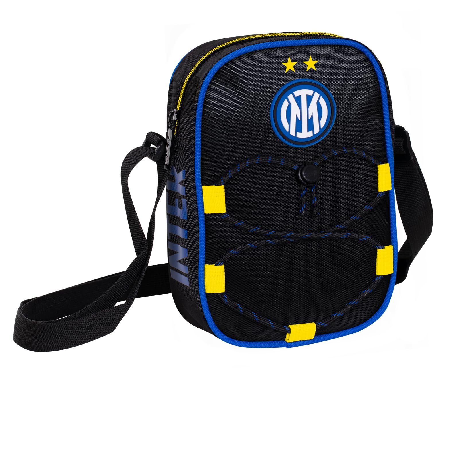 Seven Inter Football Bag with Screen Printed on The Side with Adjustable Shoulder Strap for Children, Official Product, Gift Idea