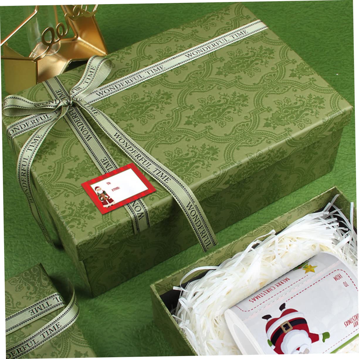 STOBOK 10rotoli Adesivi Natalizi Decorativi Etichette Autoadesive Per Regali Confezioni e Decorazioni Festive Materiale Sicuro e Divertente Per Adulti e Grafica Per Natale