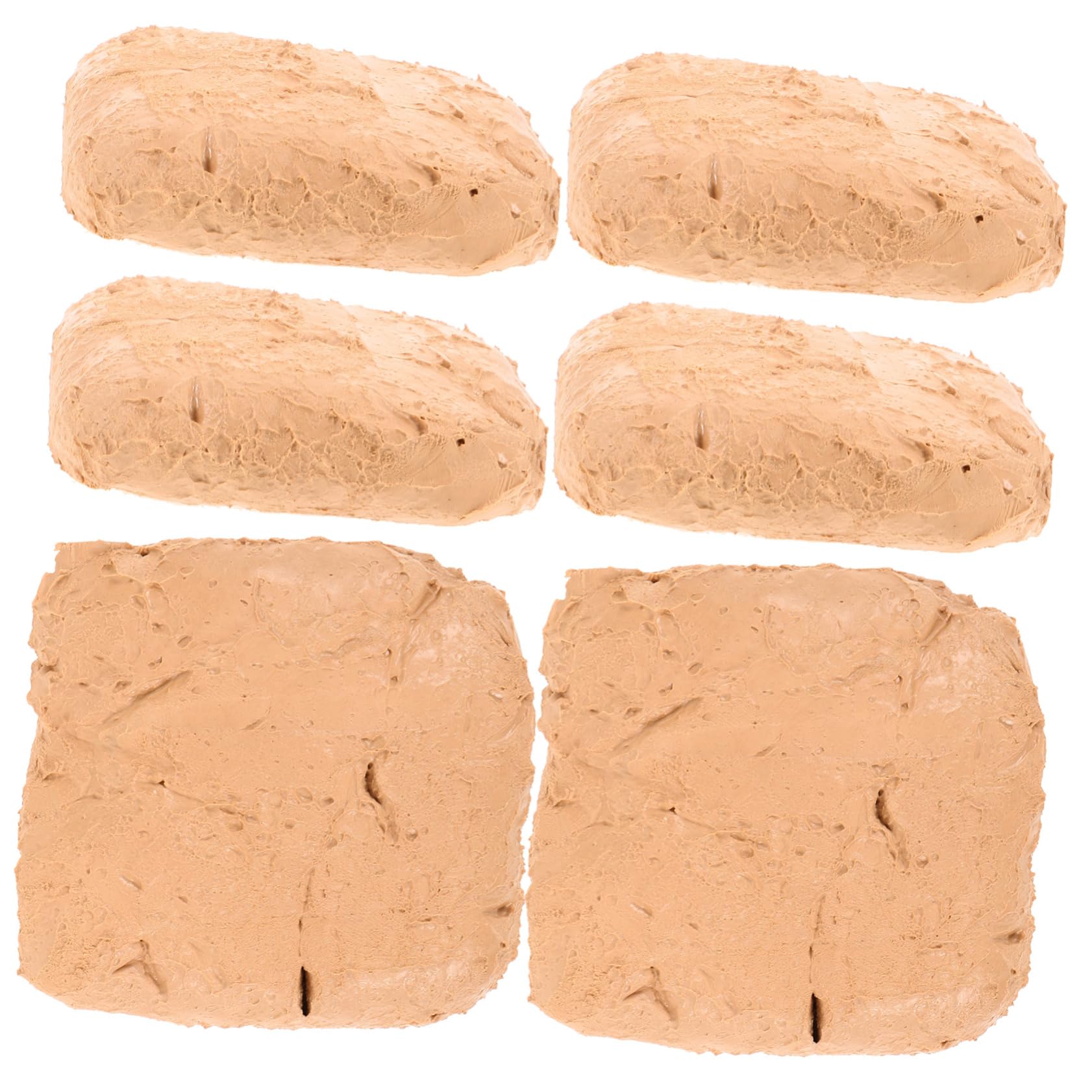 Lurrose Pâte à Modeler à Séchage à L’air 6 Pièces Abs Beige