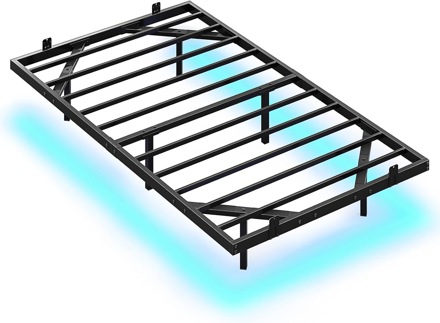 Hasuit Floating Bed Frame Twin XL Size with LED Lights, Metal Twins XL Floating Bed Frames for Kids, No Box Spring Needed, Easy to Assemble (Twin XL)