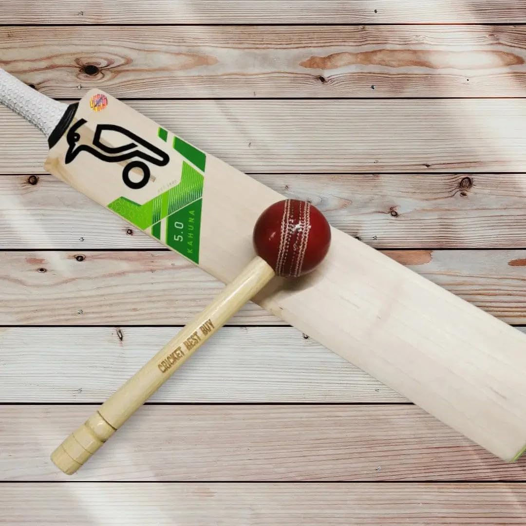 Cricket Best Buy CBB Cricket Bat Mallet - Cricket Bats Wooden Mallet Hammer Leather Ball, Heavy Duty Knocking Mallet Bat Hammer with 13 Inches Handle, Wooden Mallet