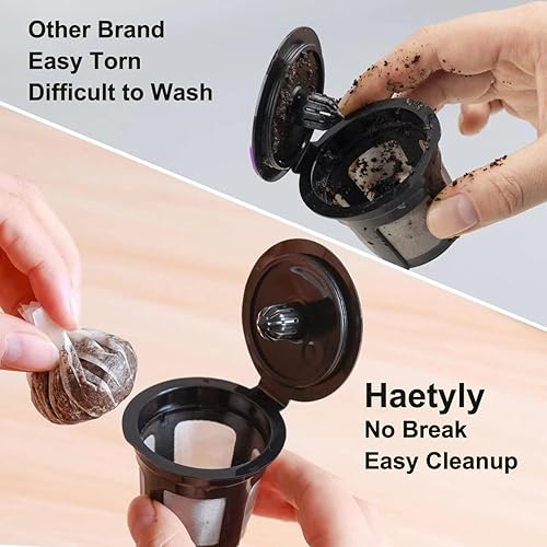 Miniatura 4 de Paquete de 2 tazas K reutilizables con 200 filtros de papel desechables para café y café, compatibles con cafeteras Keurig Single Serve 1.0 y 2.0