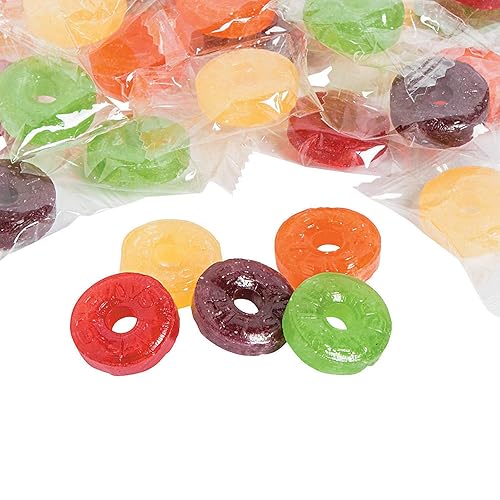 Fun Express Lifesavers - Paquete a granel de caramelos duros de cinco sabores, 308 piezas envueltas individualmente, 41 onzas, sabores de frutas