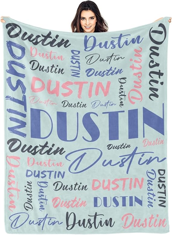 Personalized Blankets for Kids with Names Customized Blankets with Name for Adult Custom Blanket Gift for Birthday Christmas Valentines Day Gift