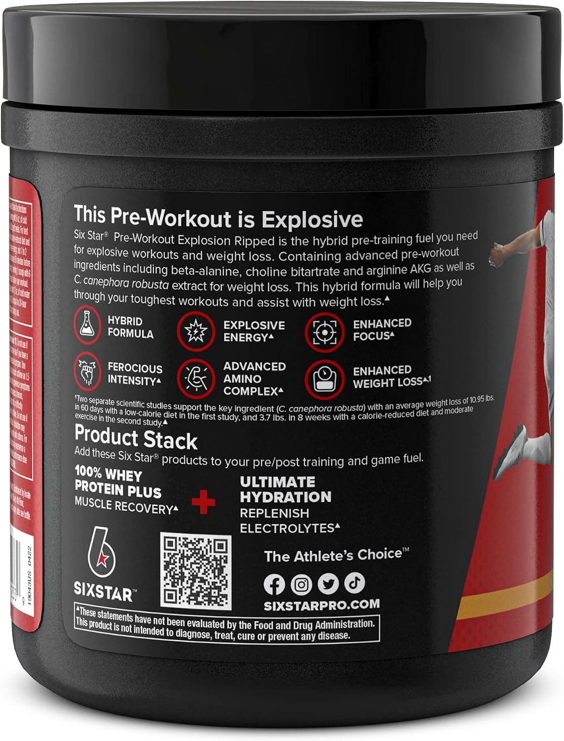 Six Star Pre Workout + Weight Loss PreWorkout Explosion Ripped | Pre Workout Powder for Men & Women | Sports Nutrition Pre-Workout Products, Peach Mango, 30 Serv (Packaging May Vary)