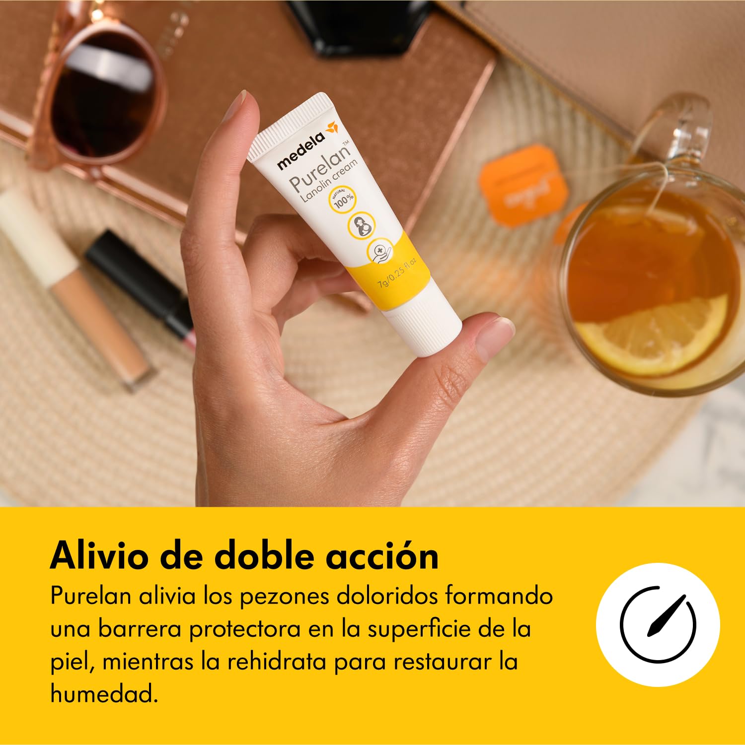 Medela Purelan Brustwarzensalbe aus 100% Lanolin, 7 g Ungüento