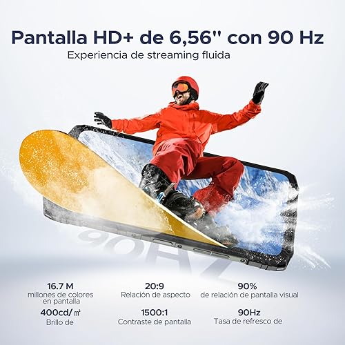 Miniatura 5 de DOOGEE Blade 10 Ultra Energy Android 15 - Teléfono resistente 4.5G, 0.421 in ultrafino, Octa Core Rugged Smartphone, 6.56" HD+90Hz, cámara de 64MP,