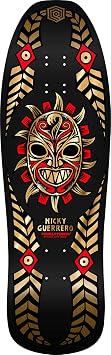 Powell Peralta Nicky Guerrero Mask Skateboard Deck, Black/Gold Foil, 10" x 31.75"